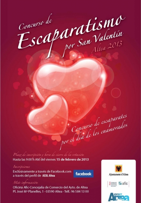 Comercio impulsa una nueva edición del concurso de escaparates de San Valentín
