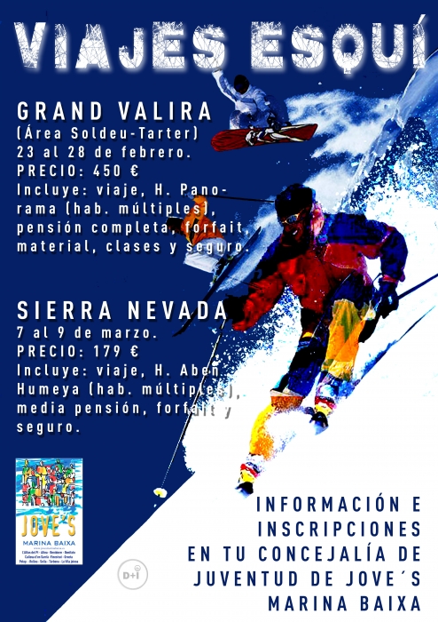 La Regidoria de Joventut d’Altea dins de Joves Marina Baixa organitza dos viatges a la neu en 2014
