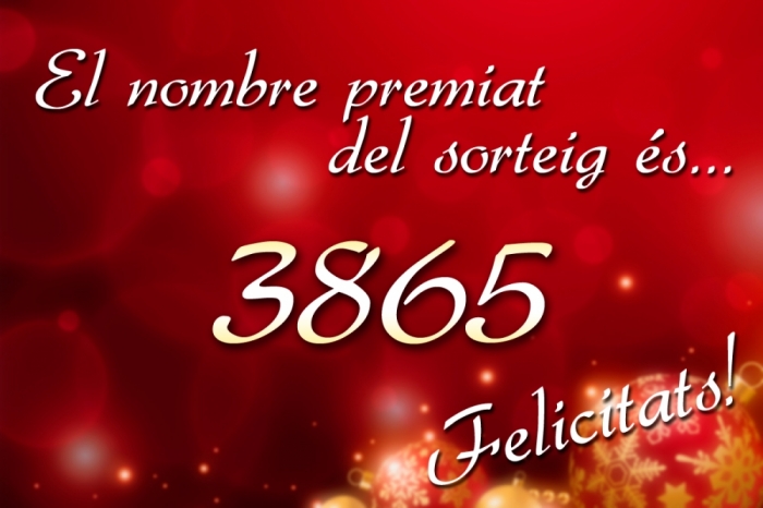El nombre 3865 és el premiat en el sorteig de la campanya de Nadal de Comerç.