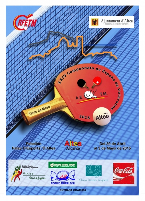 Altea acull el XXIV Campionat d’Espanya de Veterans de tennis de taula