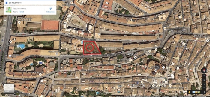 Infraestructuras acondiciona la parcela pública situada entre la C/Santa Teresa y C/Calvari