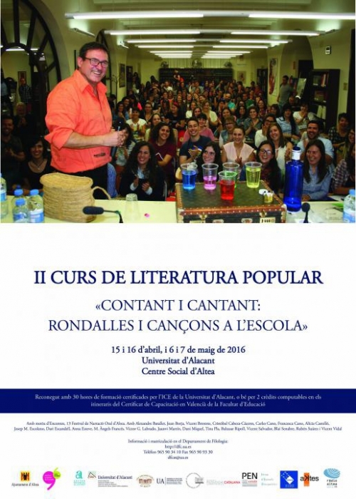 Altea acoge el II Curs de Literatura Popular de la Universitat d’Alacant