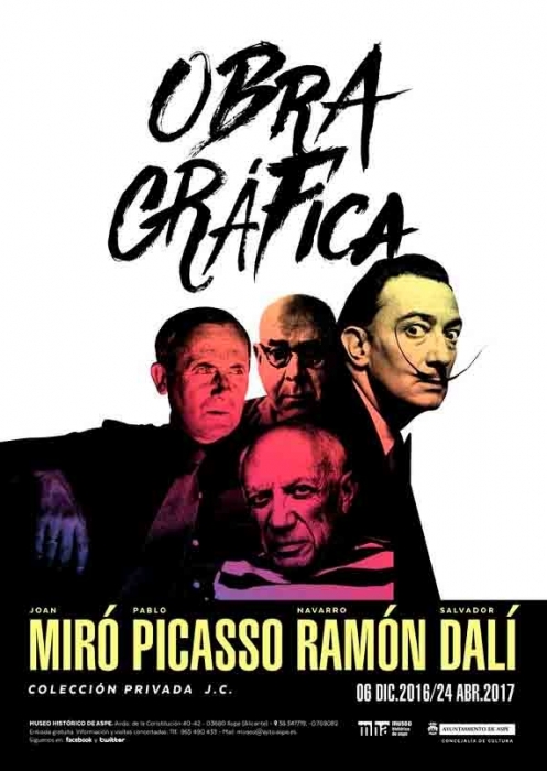 Representación alteana en la inauguración de la exposición Obra gráfica de Miró, Picasso, Dalí y Navarro Ramón en el Museo Histórico de Aspe