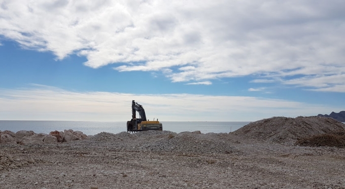 Noves obres de millora i reforç del dic nord de la platja de l’Espigó