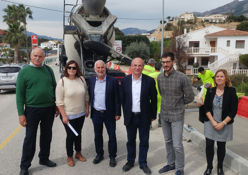 El Director General de Infraestructuras y el Alcalde giran visita a las obras de mejora de accesos a Altea la Vella