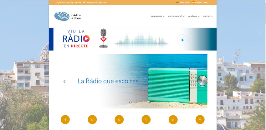 Ràdio Altea renova la imatge i estructura del seu web