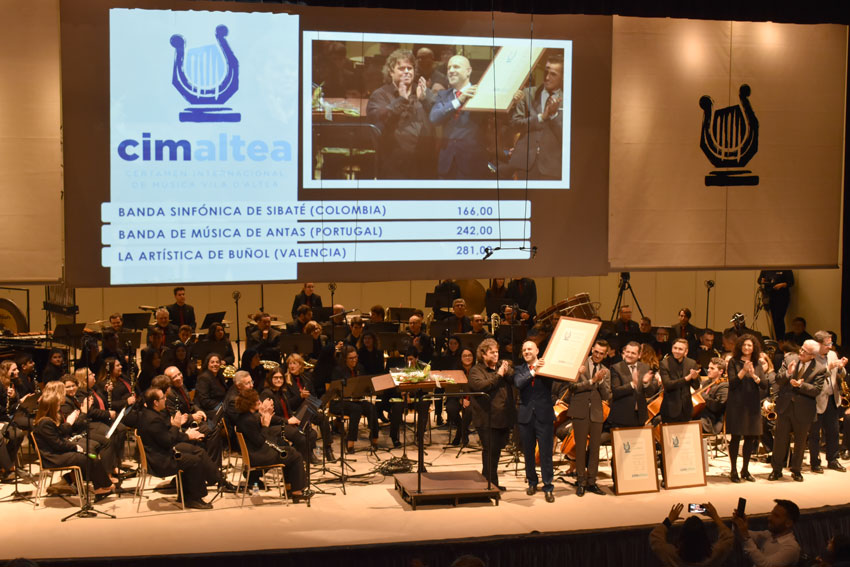 La Sociedad Musical ‘La Artística’ de Buñol gana la 45 edición del Certamen Internacional de Bandas de Música Vila d’Altea