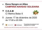 Dóna sang en la Campanya de Nadal Solidari del pròxim dijous 17 de desembre, de 17:00 a 20:30 hores, en el CEAM d'Altea. Anima't i salva 3 vides!