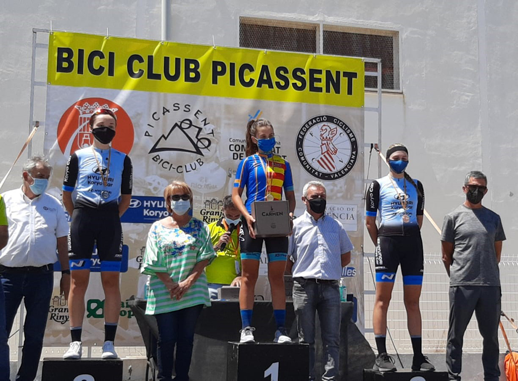 Laura Guardeño es proclama campiona de la Comunitat Valenciana de ciclisme en categoria Cadet Fèmines