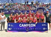 Huit alteanes, quatre d'elles del Club Esportiu Vila Blanca, s'han proclamat campiones d'Espanya d'handbol platja en la Copa d'Espanya celebrada en Torrox, Màlaga. Enhorabona!