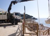 Comencen les obres de reparació de l'escullera de Cap Negret