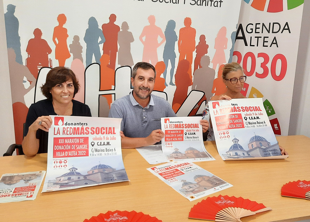 Donanters i l’Ajuntament et conviden a participar a la XXI Marató de la Donació de Sang Vila d’Altea