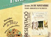 ‘Altea, llibres a la tardor’ continúa mañana, 24 de noviembre, con la presentación de 'El carrer de baix' de Vicent Flor. A las 19h en la Biblioteca Municipal. 