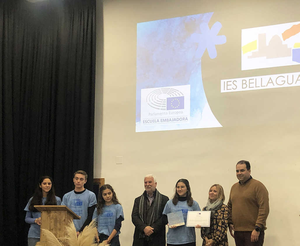El ayuntamiento de Altea y el Parlamento Europeo reconocen el trabajo de los alumnos del IES Bellaguarda en las Escuelas Embajadoras