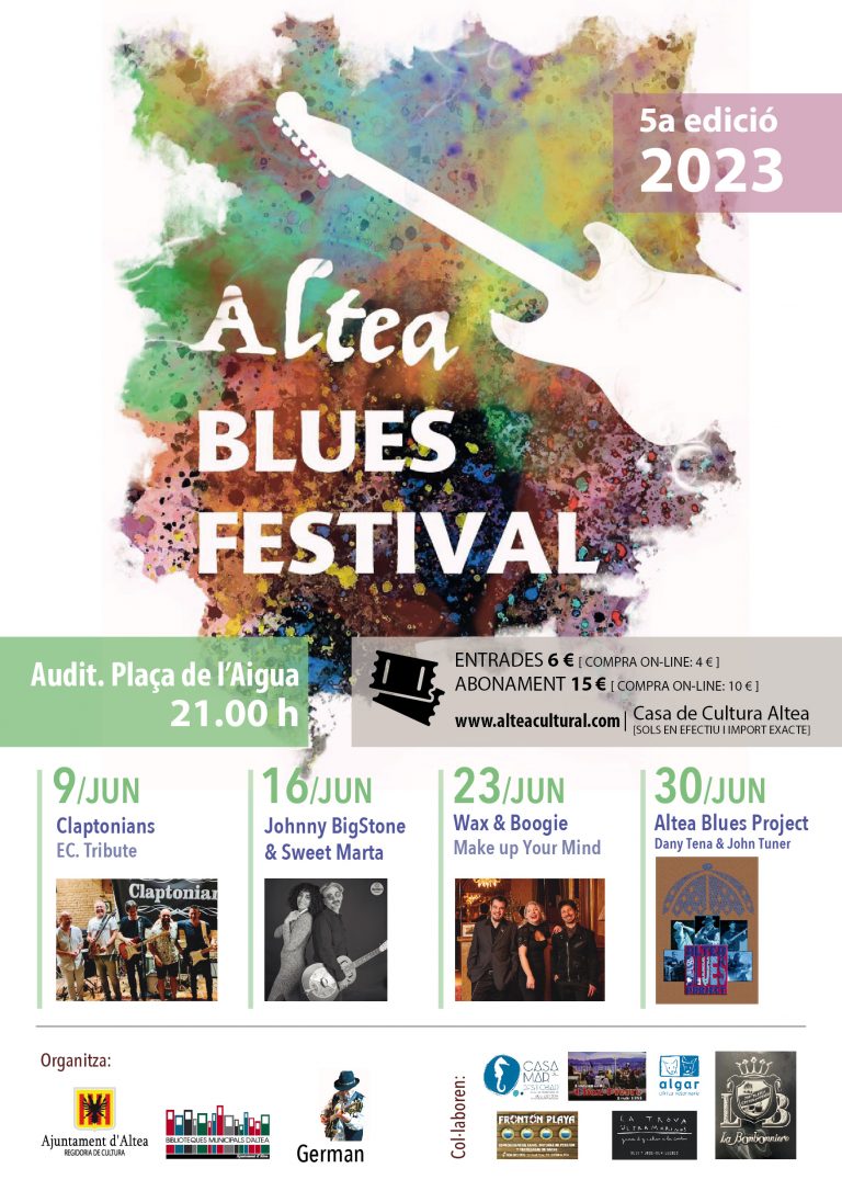 El blues torna a la Plaça de l’Aigua amb la 5a edició d’Altea Blues Festival