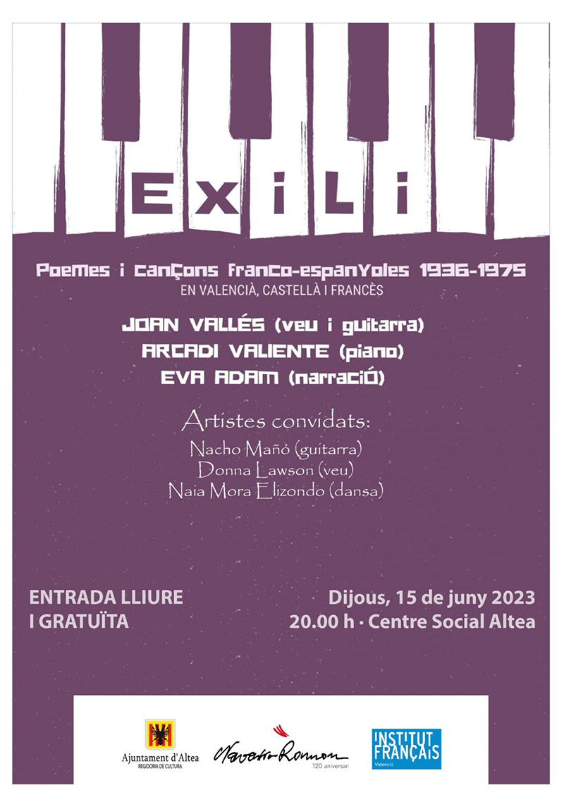 Cultura presenta el concert “Exili”