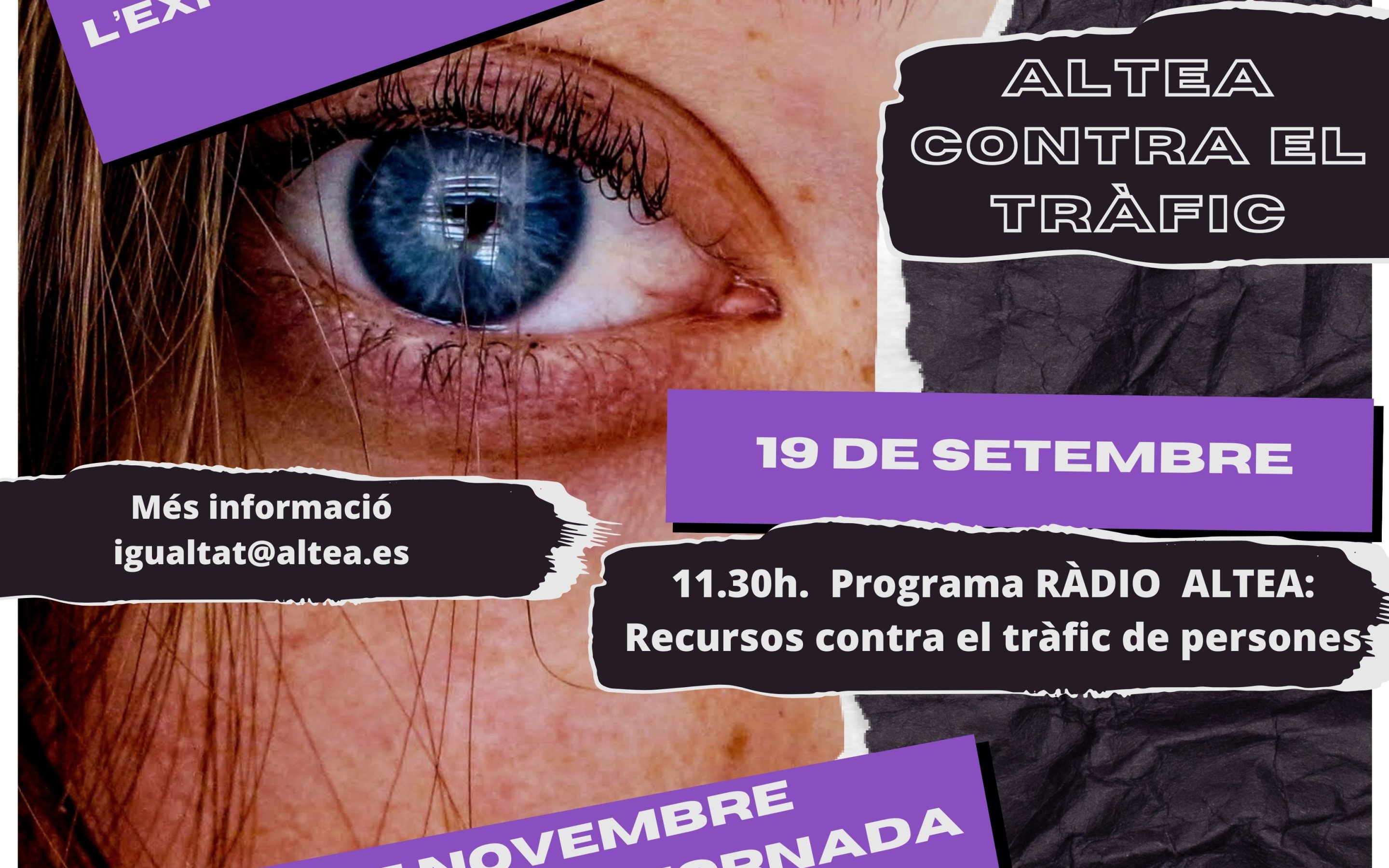 Altea commemora el Dia Internacional contra l’Explotació Sexual i el Tràfic de Dones, Xiquetes i Xiquets amb un programa de ràdio i una jornada