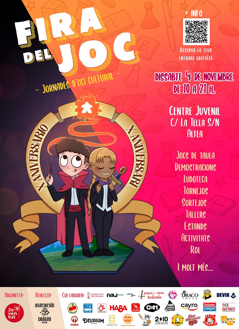 La asociación Dragón y Juventud presentan la décima edición de “La Fira del Joc”