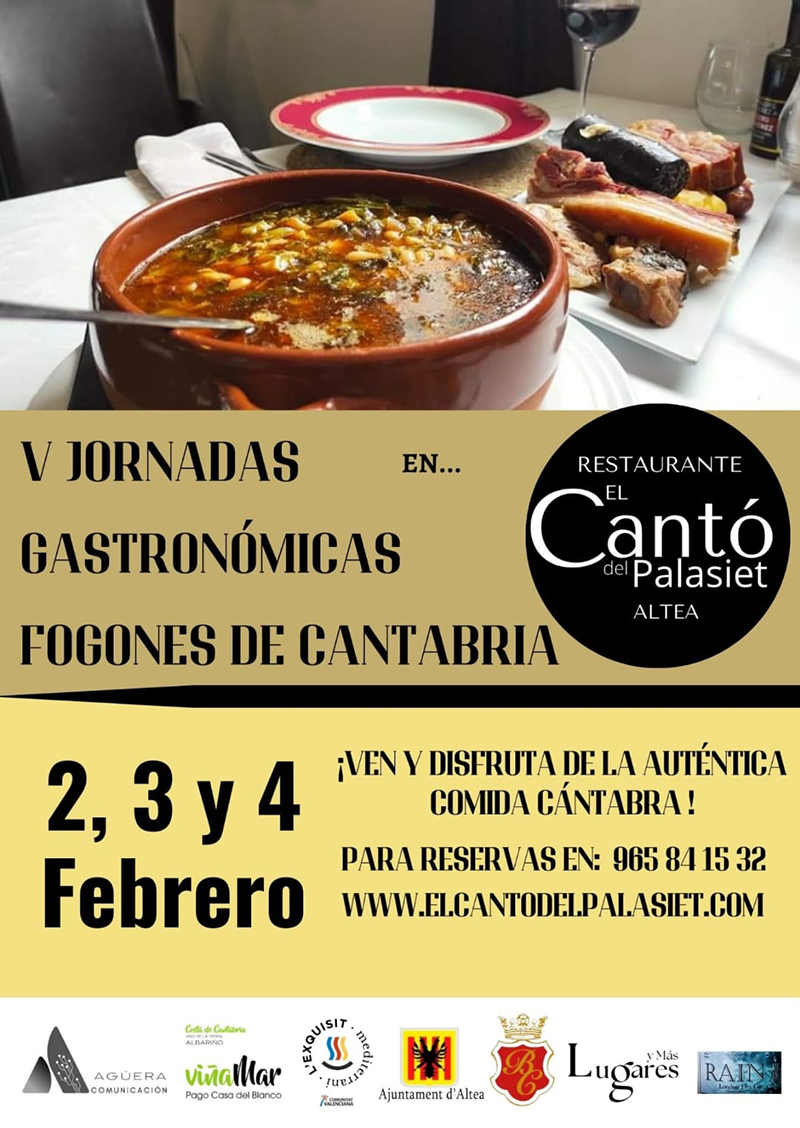 El Cantó del Palasiet invita a las quintas jornadas gastronómicas “Fogones de Cantabria”