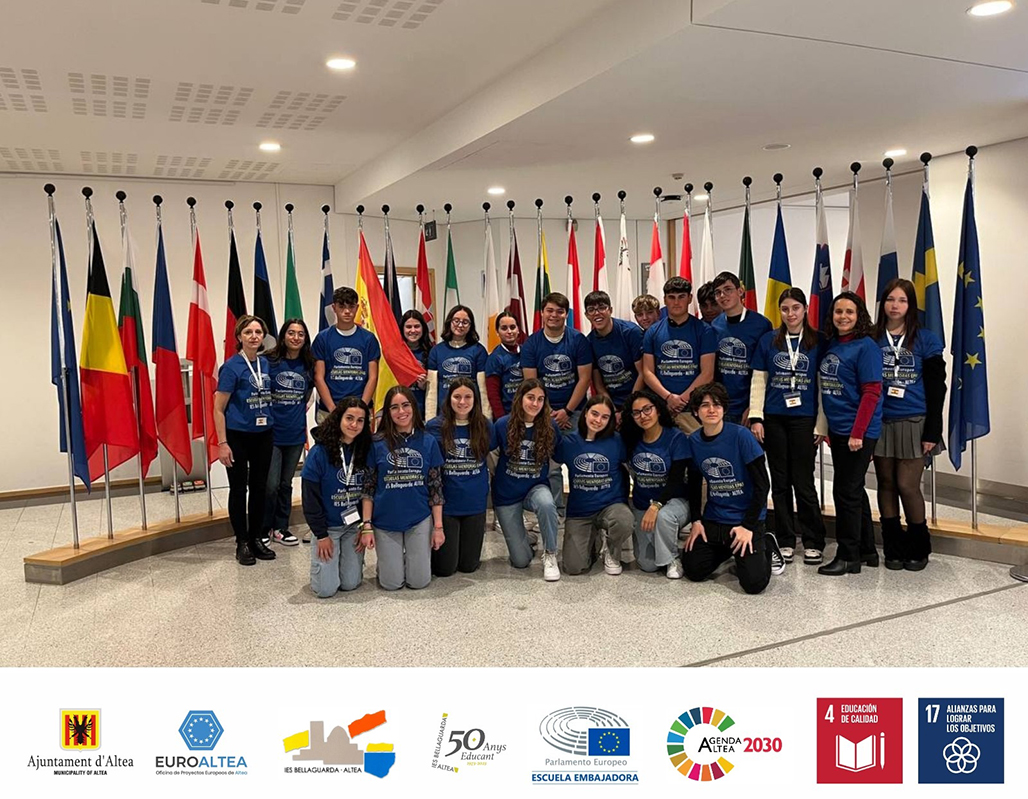 Alumnado y profesores del IES Bellaguarda viajan a Bélgica en el marco del programa “Escuelas Embajadoras del Parlamento Europeo”