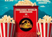 Recorda que demà divendres 12 de juliol, a les 21:30h a la “Plaça del Mestre la Música”, pots gaudir en família del “Cinema en Valencià” amb la pel•lícula “Jurassic World Dominion”. L'entrada és limitada a l'aforament de l'espai.