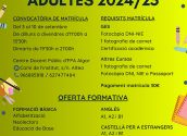 Des de hui dimecres 3 a l'11 de setembre, el Centre Docent Públic d'FPA Algar tindrà obert el període de matrícula a Formació Bàsica, Anglès, Castellà per a estrangers, GSE i Valencià. Més informació a https://altea.es/regidories/educacio/  o telefonant  al 966 865 818 / 627 477 484.