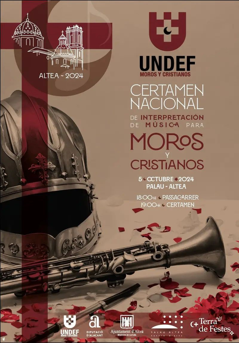 Si te gusta la música festera, no te puedes perder el Certamen Nacional de Interpretación de Música para Moros y Cristianos que tendrá lugar el sábado 5 de octubre en Palau Altea, a partir de las 18:00h con el pasacalle y posterior concurso.