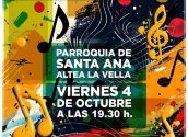 El divendres 4 d'octubre, a les 19:30h, la Parròquia de Santa Anna d'Altea la Vella acollirà un concert del Cor Gospel Altea. Una cita amb la música que les regidories de Cultura i Altea la Vella et conviden a gaudir-ne.