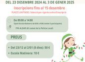 Educació posa en marxa l’Escola de Nadal