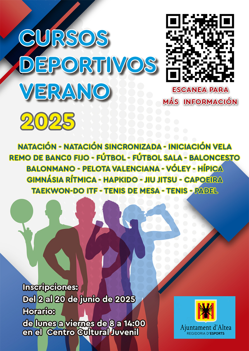 Deportes abre el plazo de inscripciones en los Cursos Deportivos de Verano