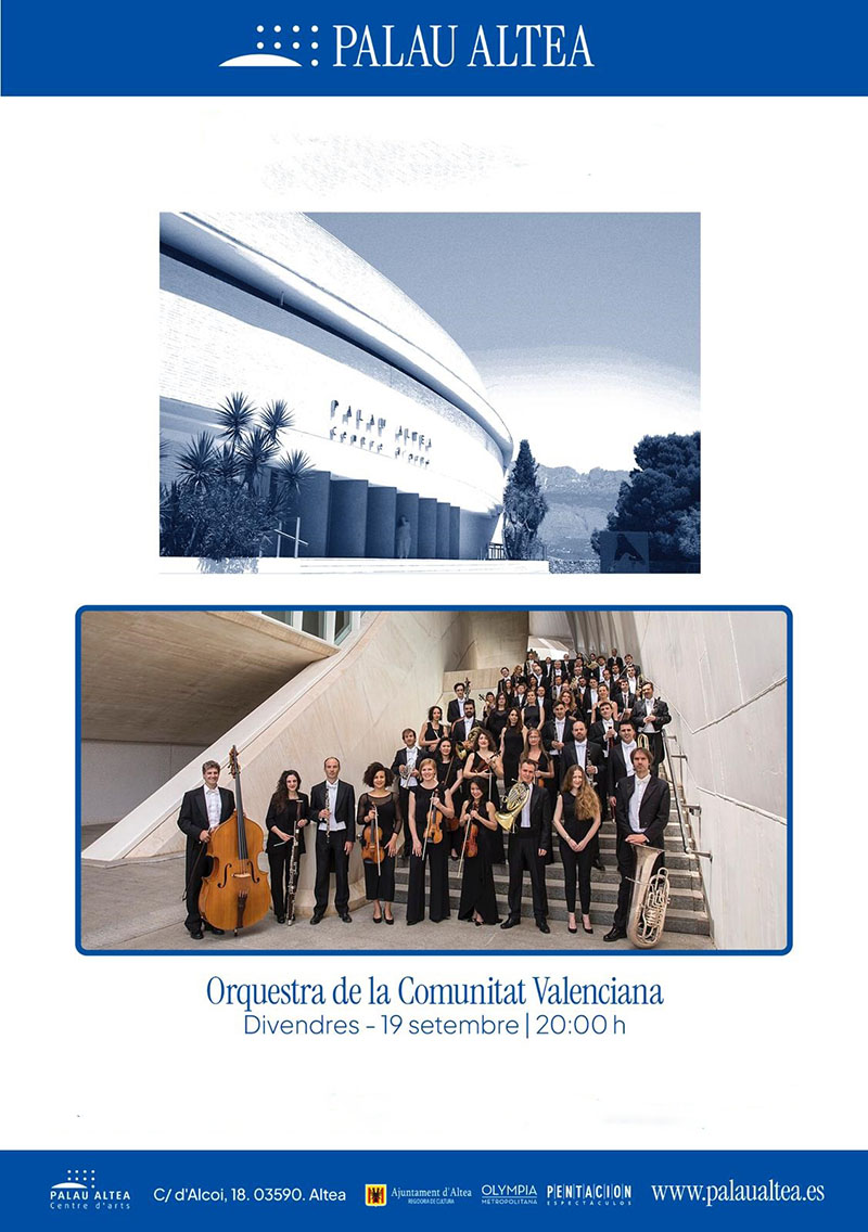 Palau Altea Centre d’Arts inaugura la seua temporada amb la Orquestra de la Comunitat Valenciana