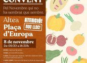 L'edició de tardor del Mercat del Convent canvia la seua ubicació a la Plaça d'Europa cartell Mercat del Convent web