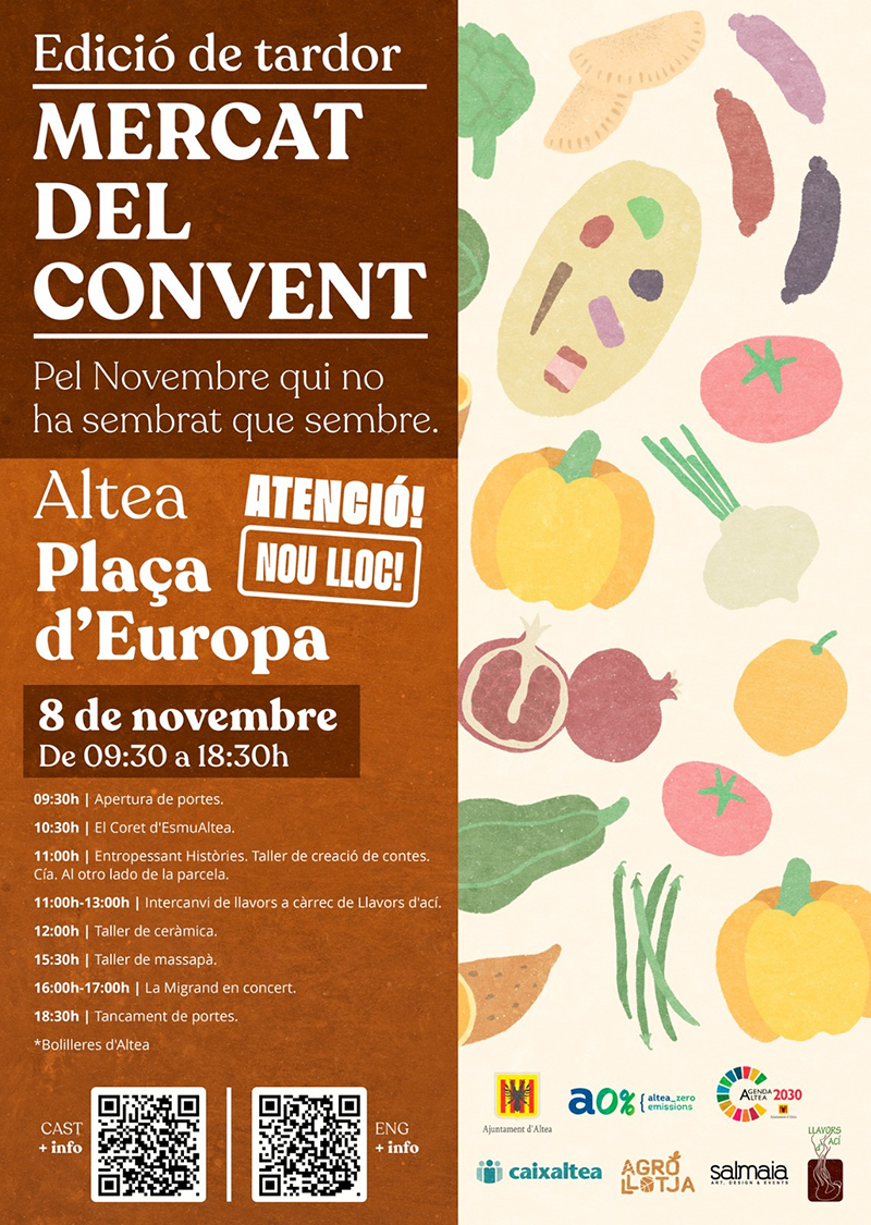 L’edició de tardor del Mercat del Convent canvia la seua ubicació a la Plaça d’Europa L’edició de tardor del Mercat del Convent canvia la seua ubicació a la Plaça d’Europa
