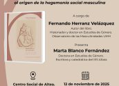 Igualtat inicia l'agenda del 25N amb la presentació i col•loqui del llibre ‘Aprender a ser hombre’ de Fernando Herranz cartel llibre Fernando Herranz web