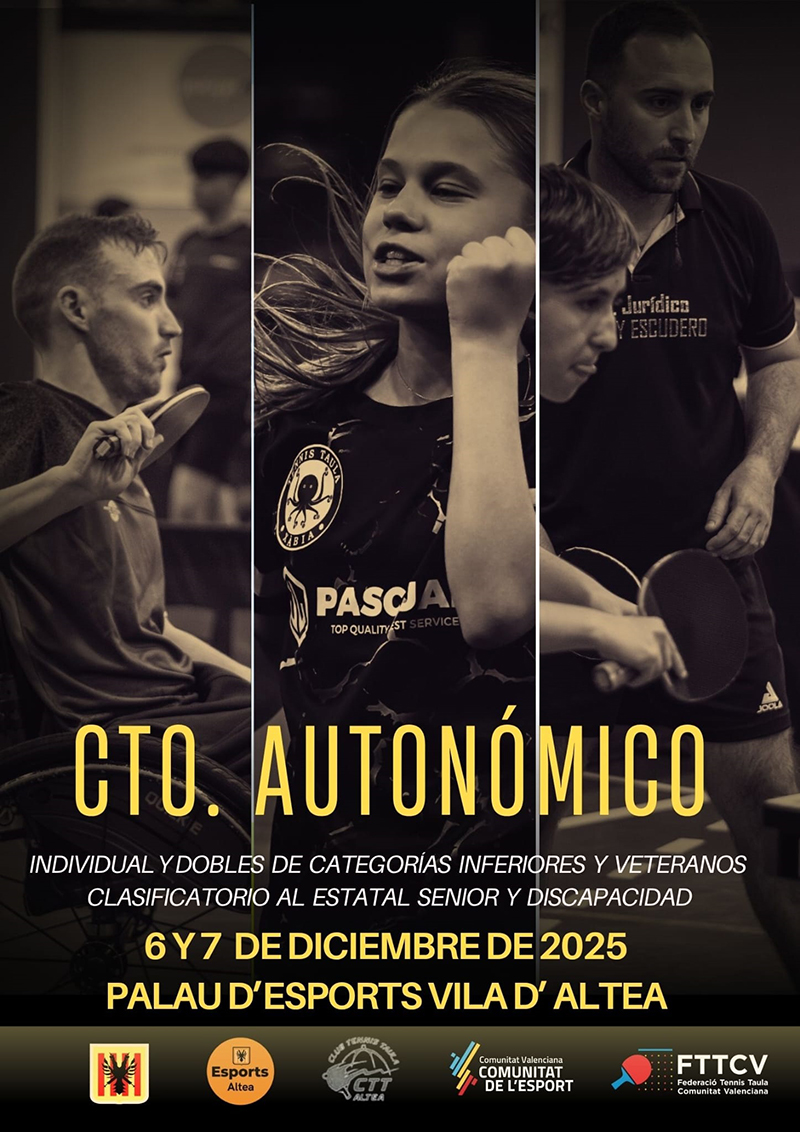 El Palau d’Esports Vila d’Altea albergarà el campionat autonòmic de Tennis Taula El Palau d’Esports Vila d’Altea albergarà el campionat autonòmic de Tennis Taula