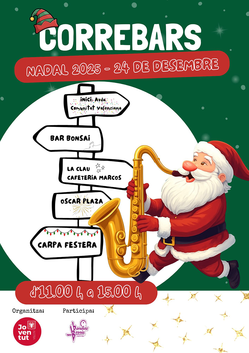 La regidoria de Joventut celebra el tercer ‘Correbars’ per a donar la benvinguda a Nadal