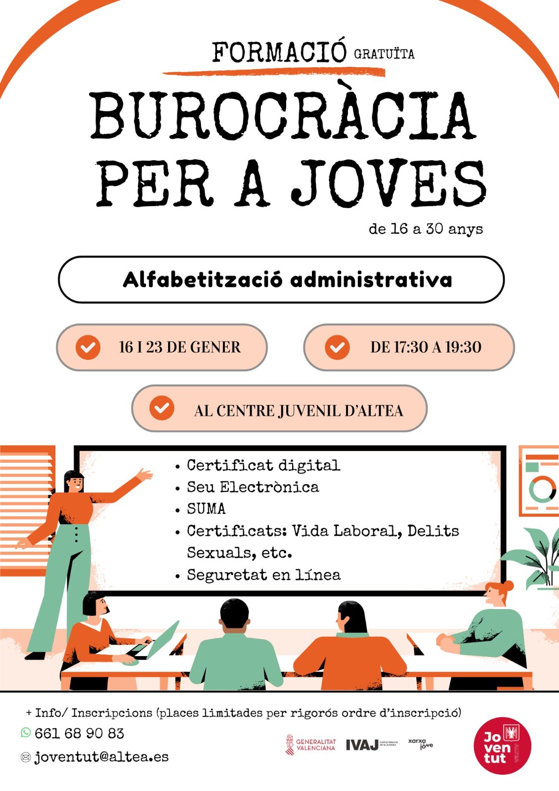 Joventut impulsa una formació per a facilitar els tràmits administratius