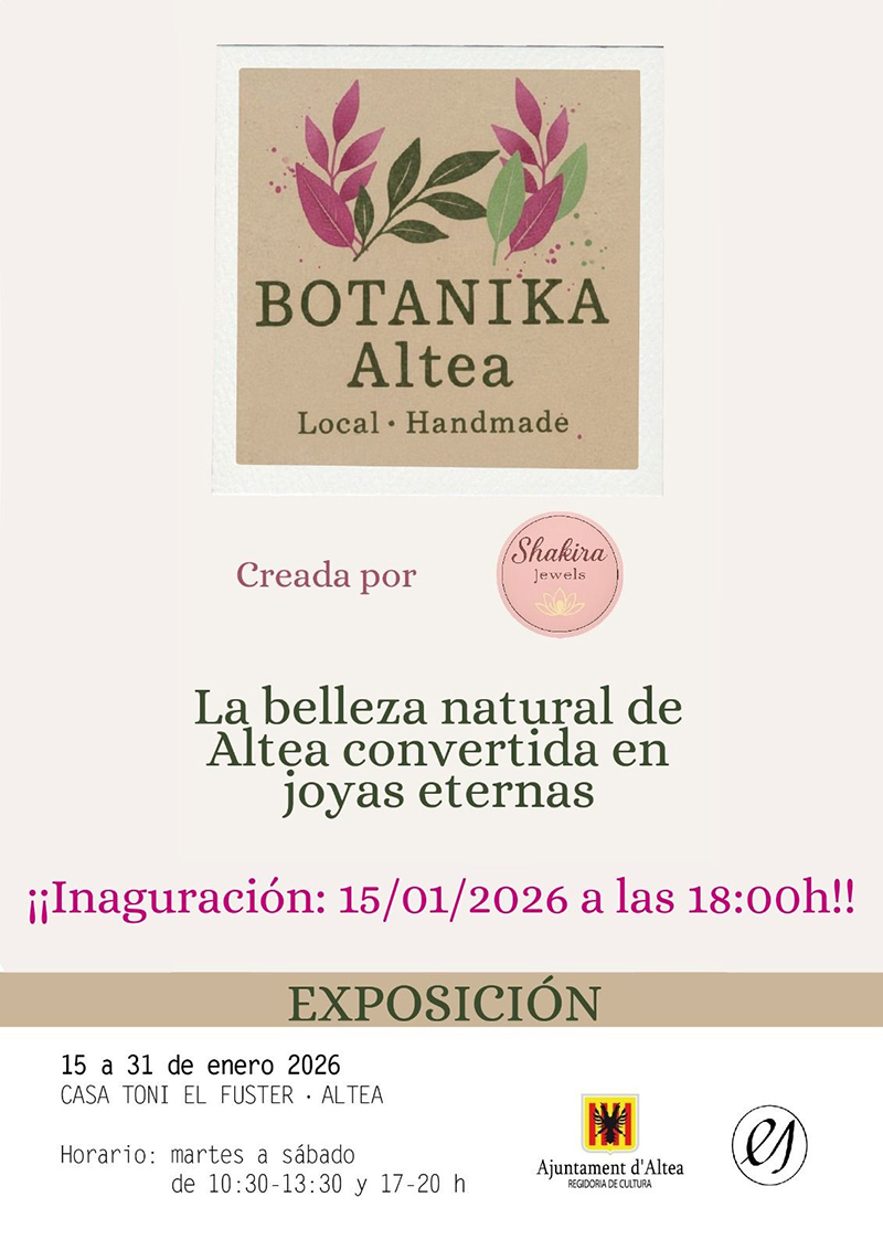 La regidoria de Cultura et convida a visitar l’exposició “Botanika Altea”