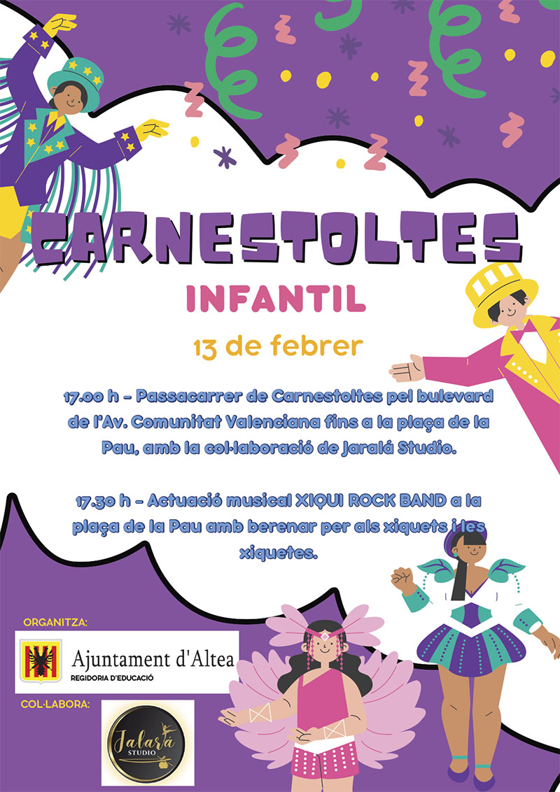 Desfilada, disc mòbil i berenar centren el Carnestoltes Infantil a Altea